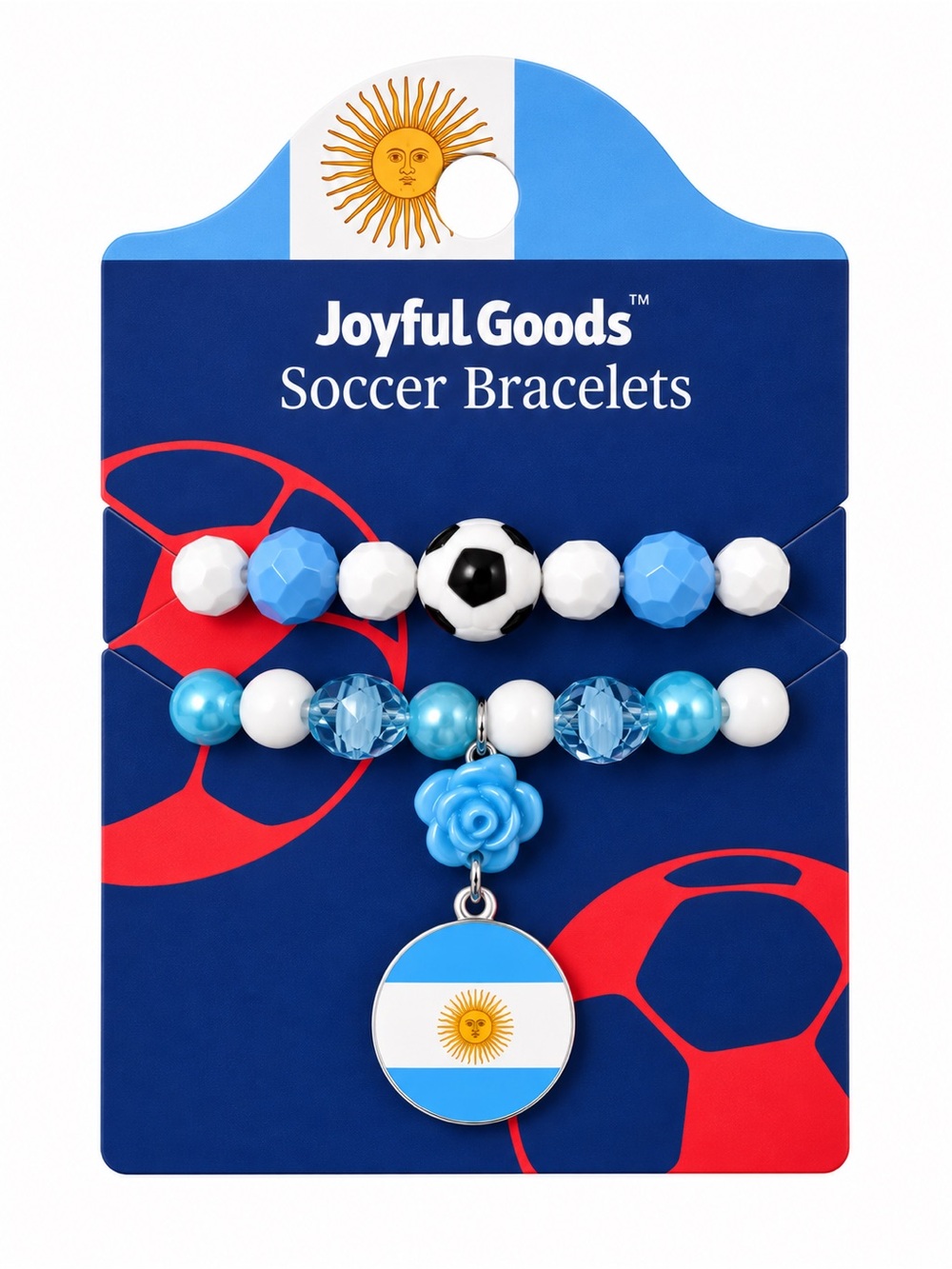 Argentina Soccer Bracelet Set